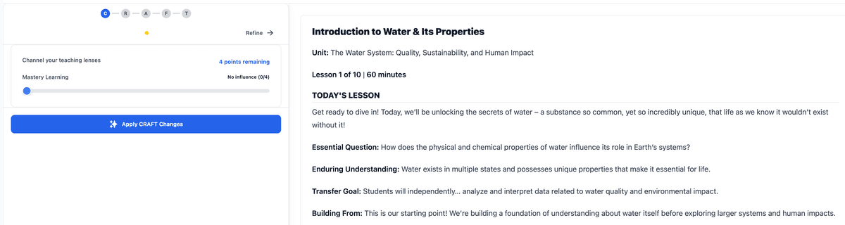 Generate Lessons screenshot